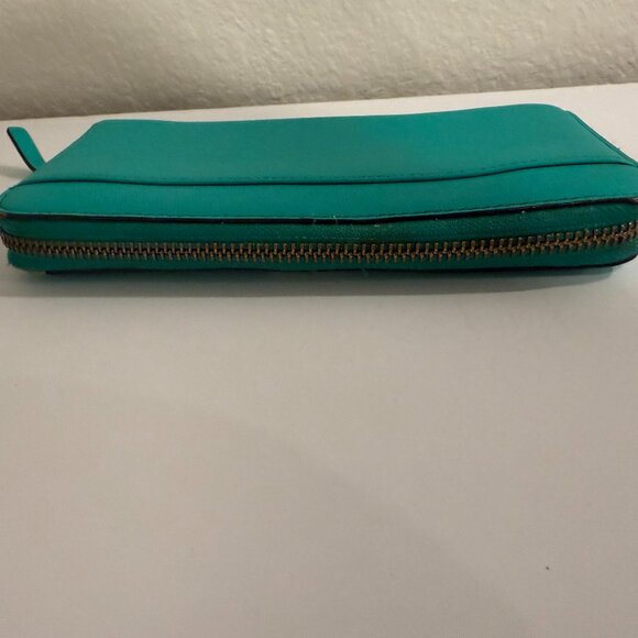 Kate Spade New York Zip Around Continental Wallet Green/Turquoise - Picture 9 of 10